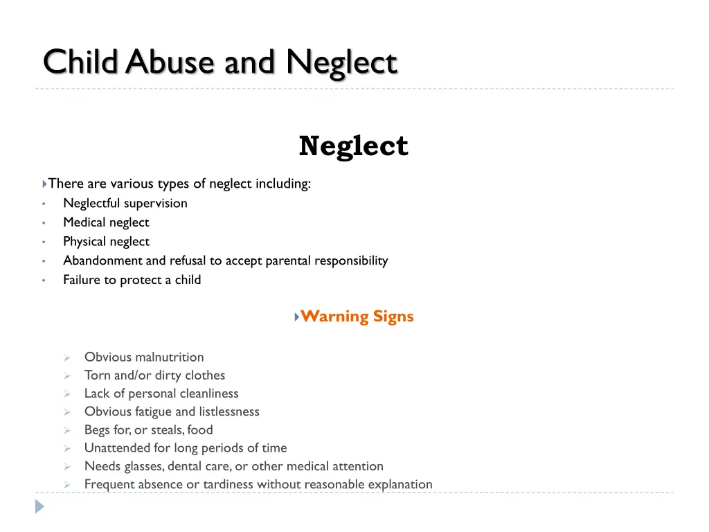 child abuse and neglect 5