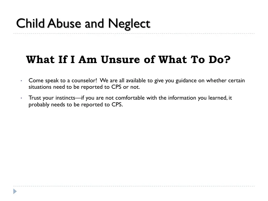 child abuse and neglect 8