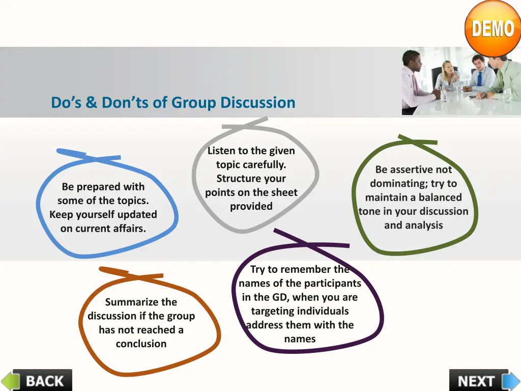 do s don ts of group discussion