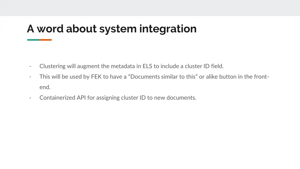 a word about system integration