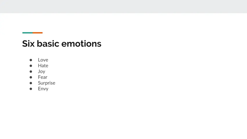 six basic emotions