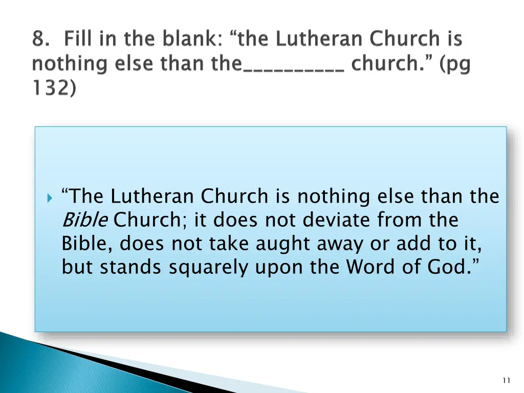 the lutheran church is nothing else than