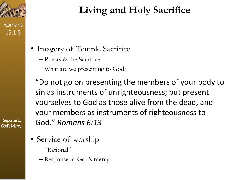 living and holy sacrifice