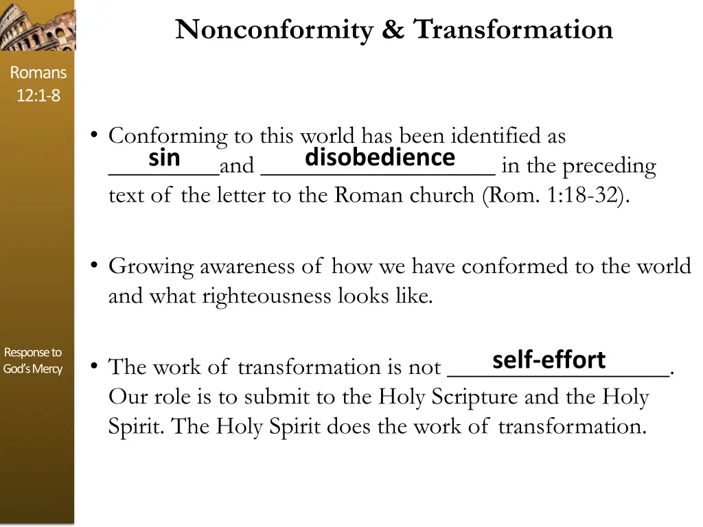 nonconformity transformation