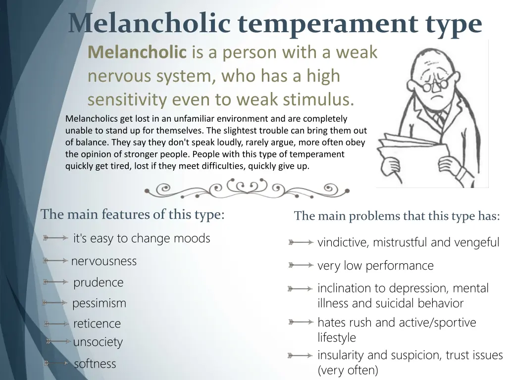 melancholic temperament type melancholic