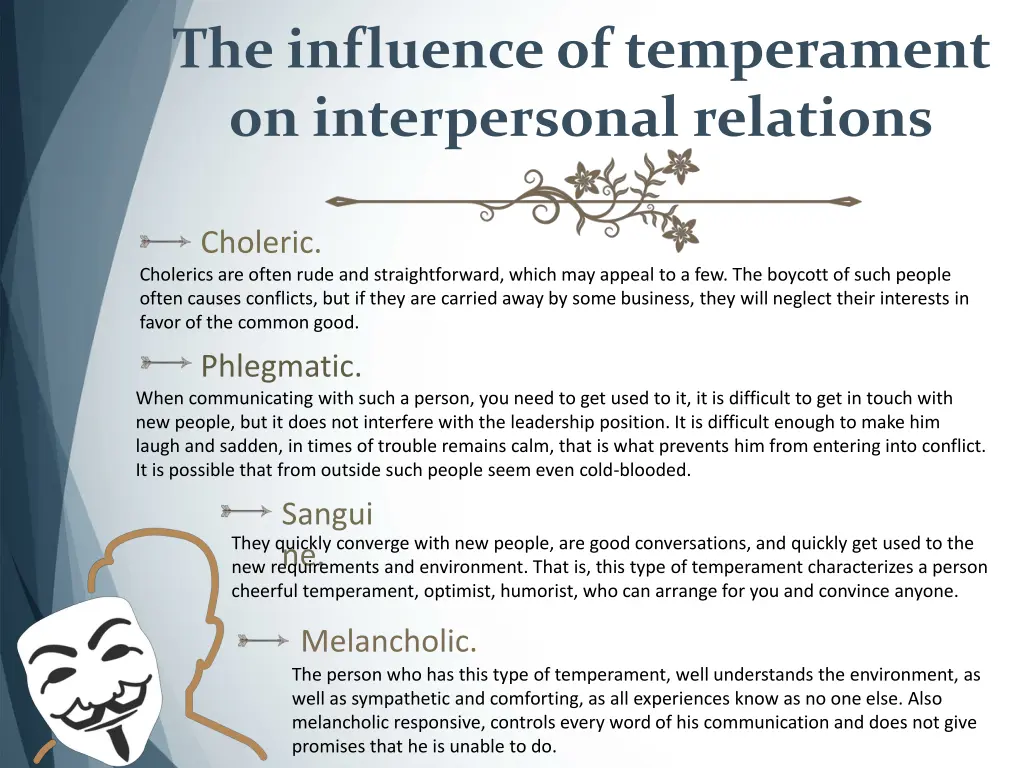 the influence of temperament on interpersonal