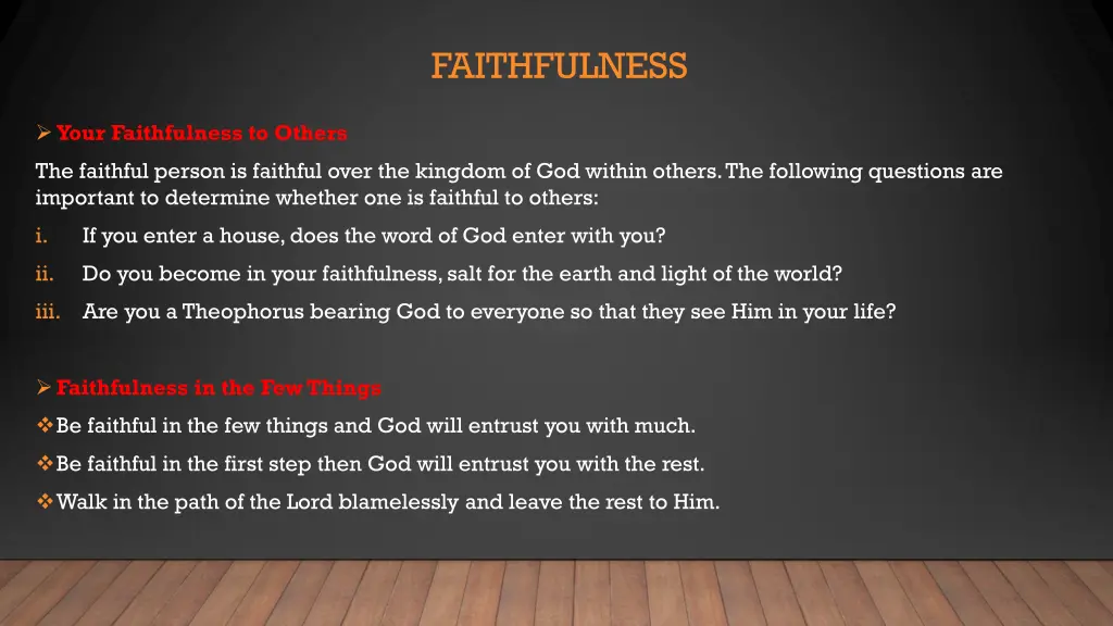 faithfulness 2