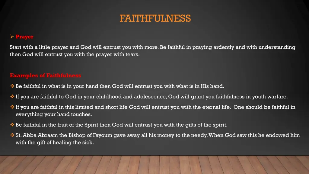 faithfulness 5