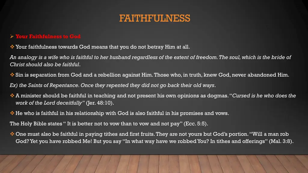 faithfulness