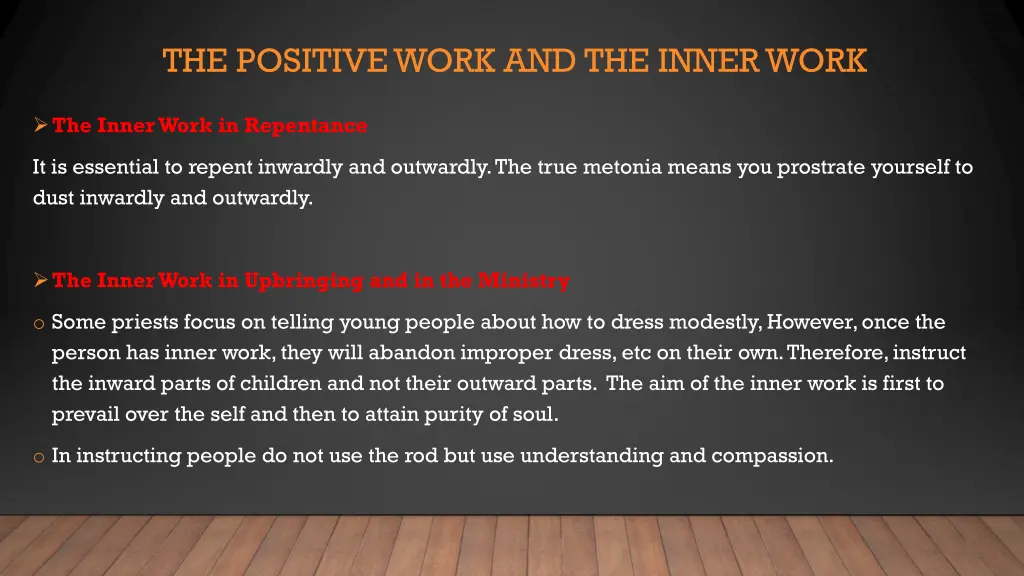 the positive work and the inner work 1