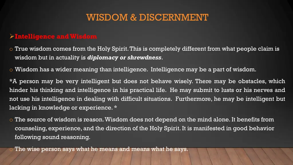 wisdom discernment 2