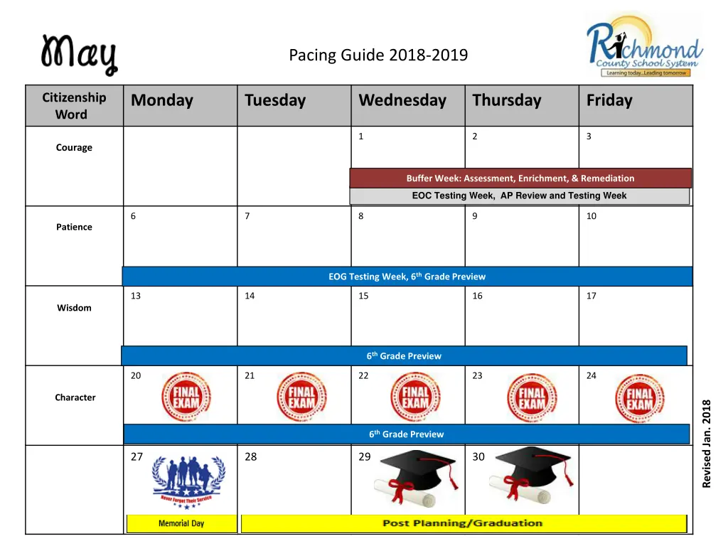 pacing guide 2018 2019 8