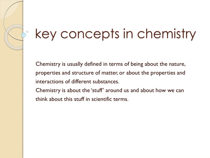 key concepts in chemistry