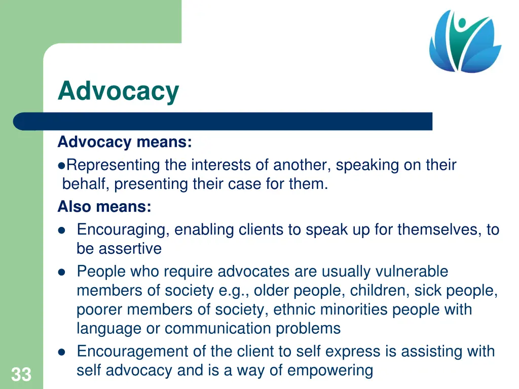 advocacy