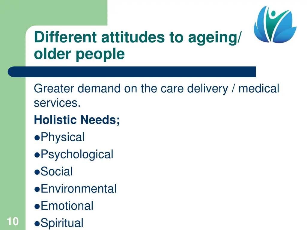 different attitudes to ageing older people