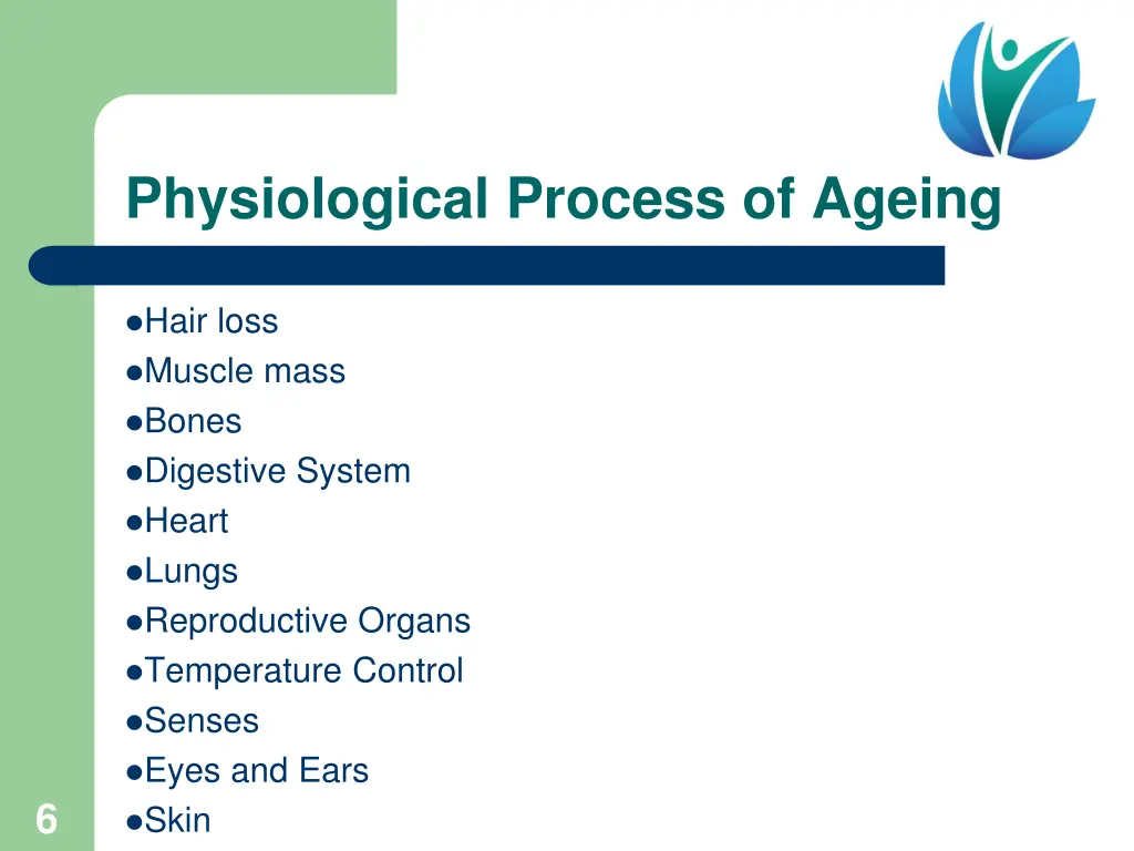 physiological process of ageing