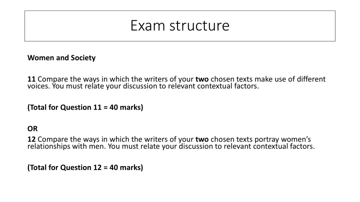 exam structure