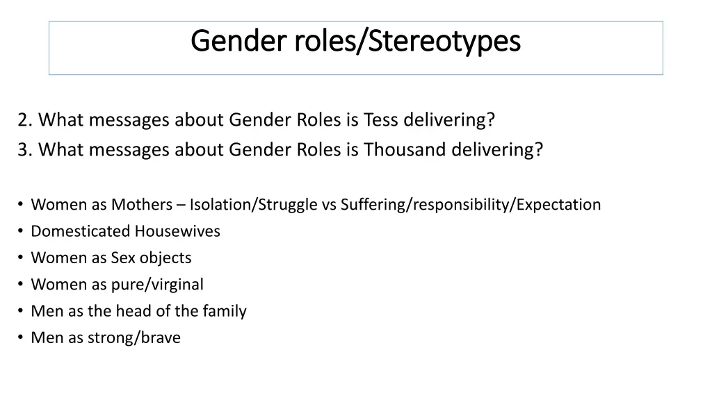 gender roles stereotypes gender roles stereotypes 1