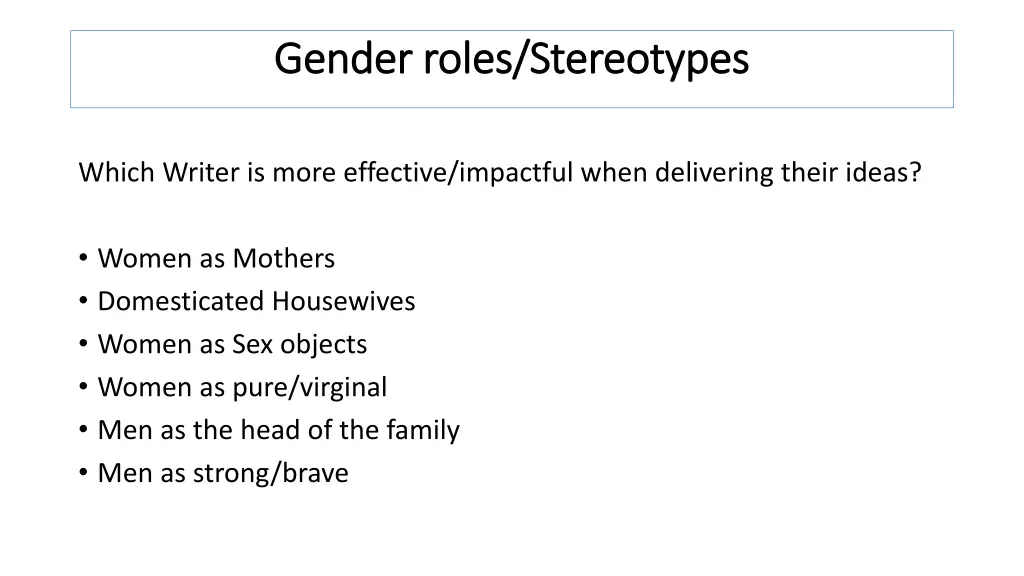 gender roles stereotypes gender roles stereotypes 2