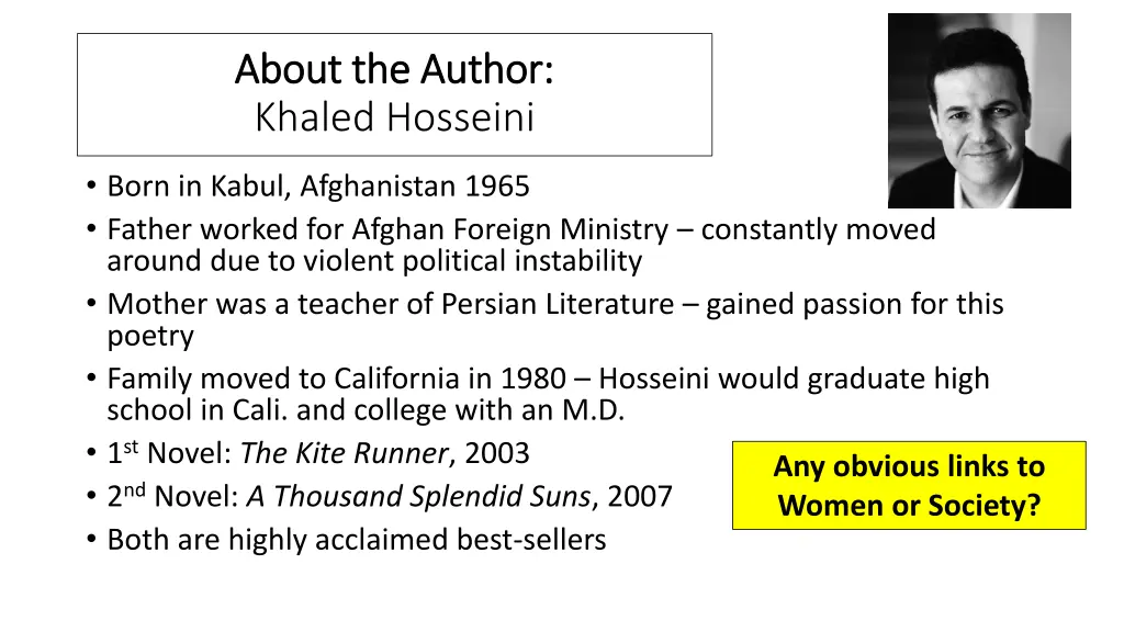 khaled hosseini biography photo