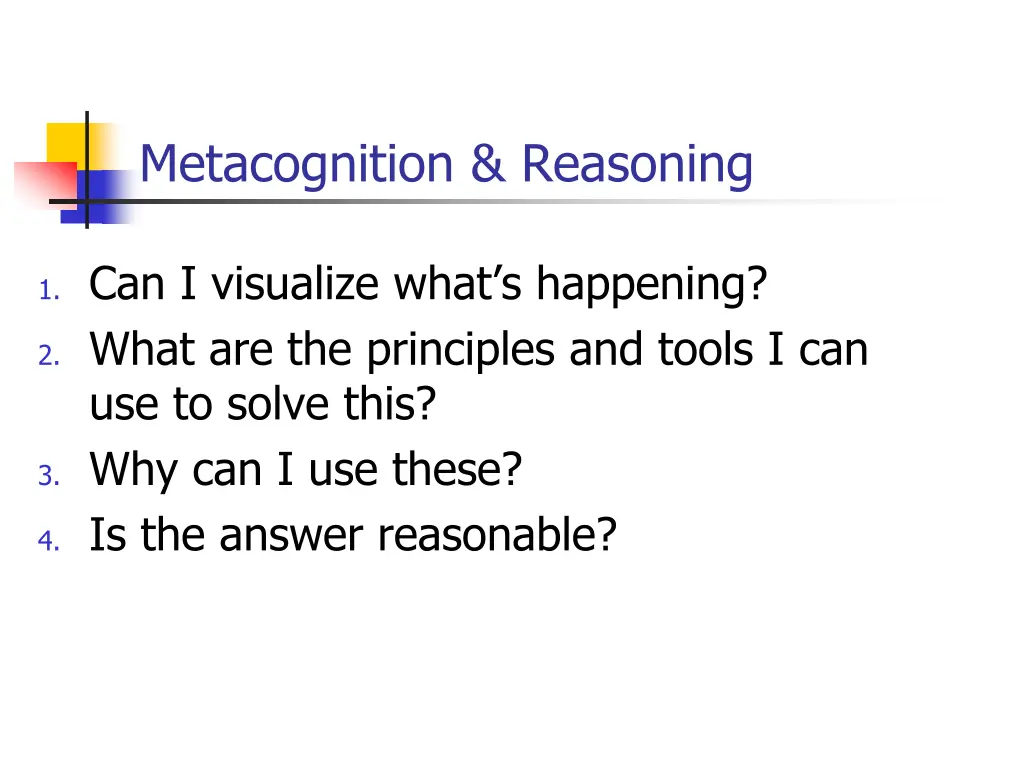 metacognition reasoning