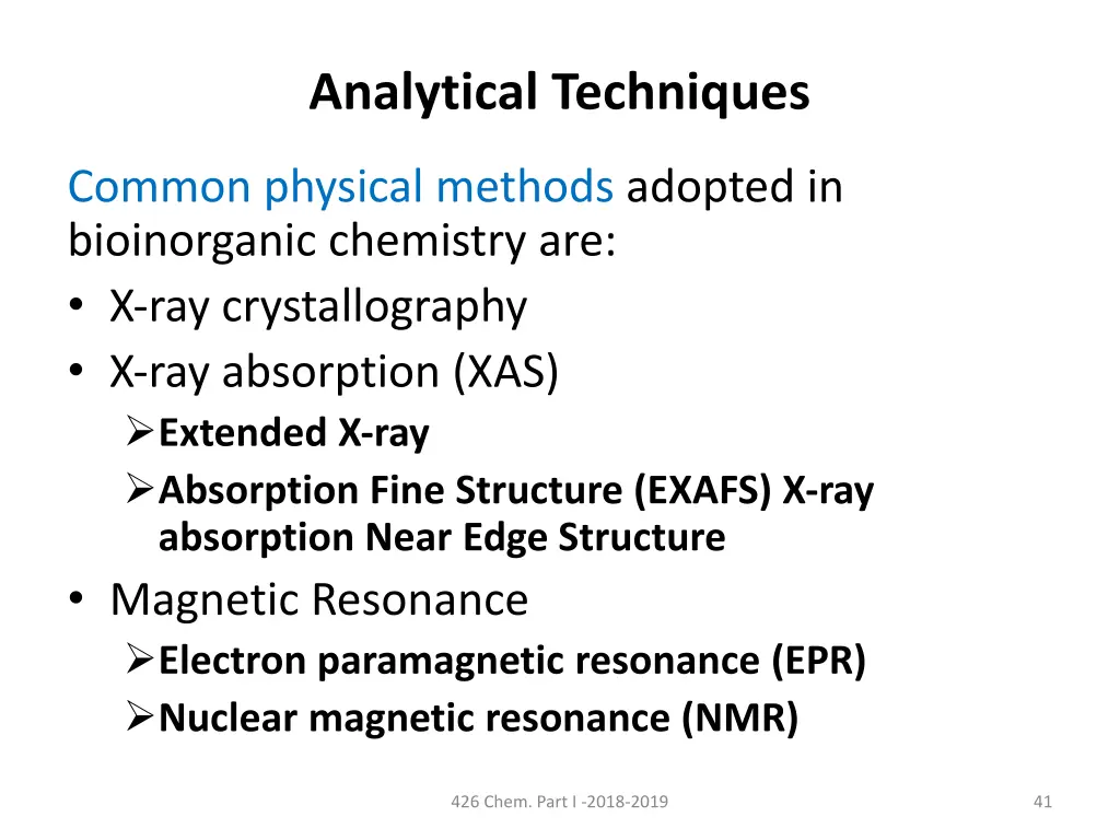 analytical techniques