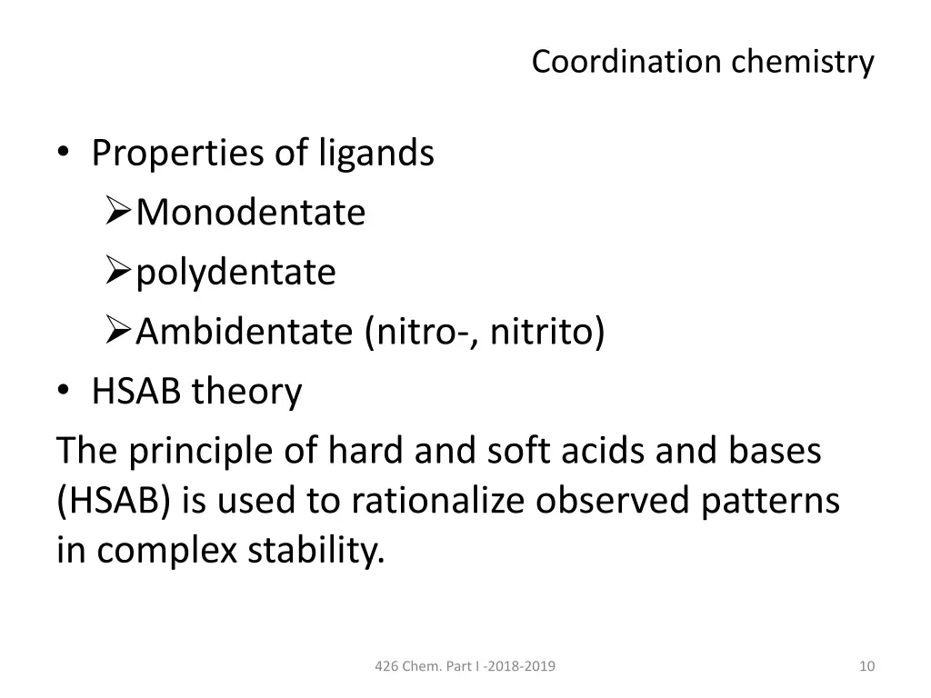 coordination chemistry 1