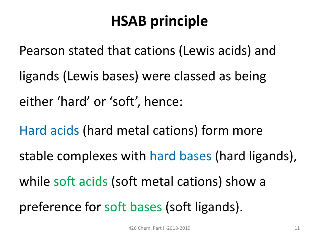 hsab principle