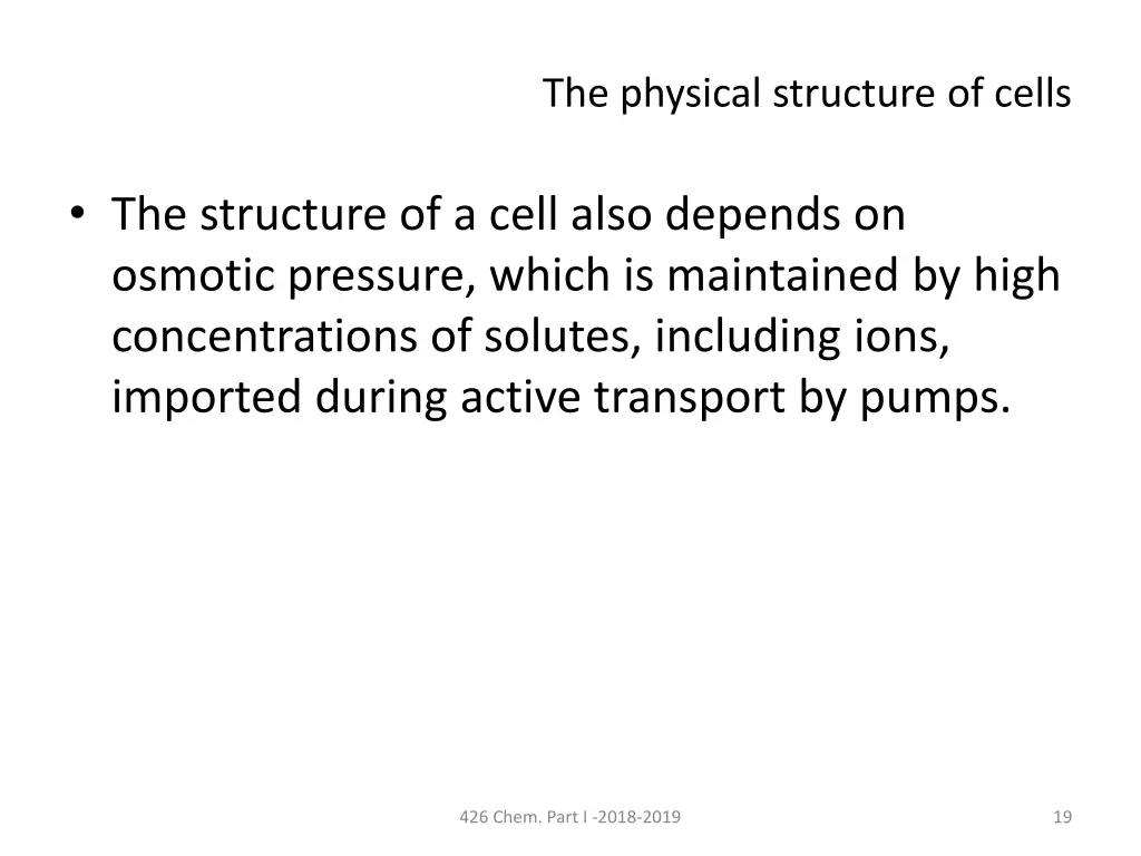 the physical structure of cells 2