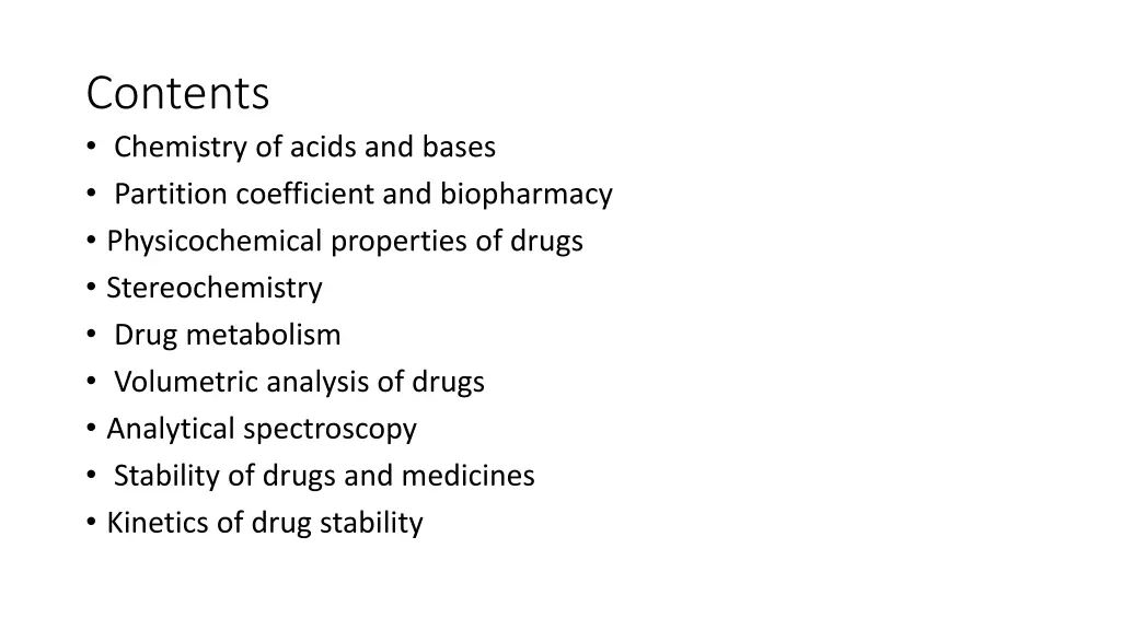 contents chemistry of acids and bases partition