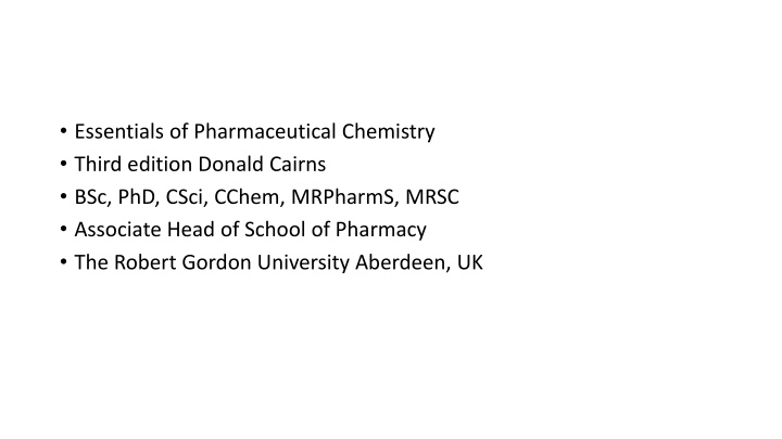 essentials of pharmaceutical chemistry third