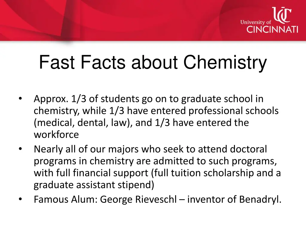 fast facts about chemistry