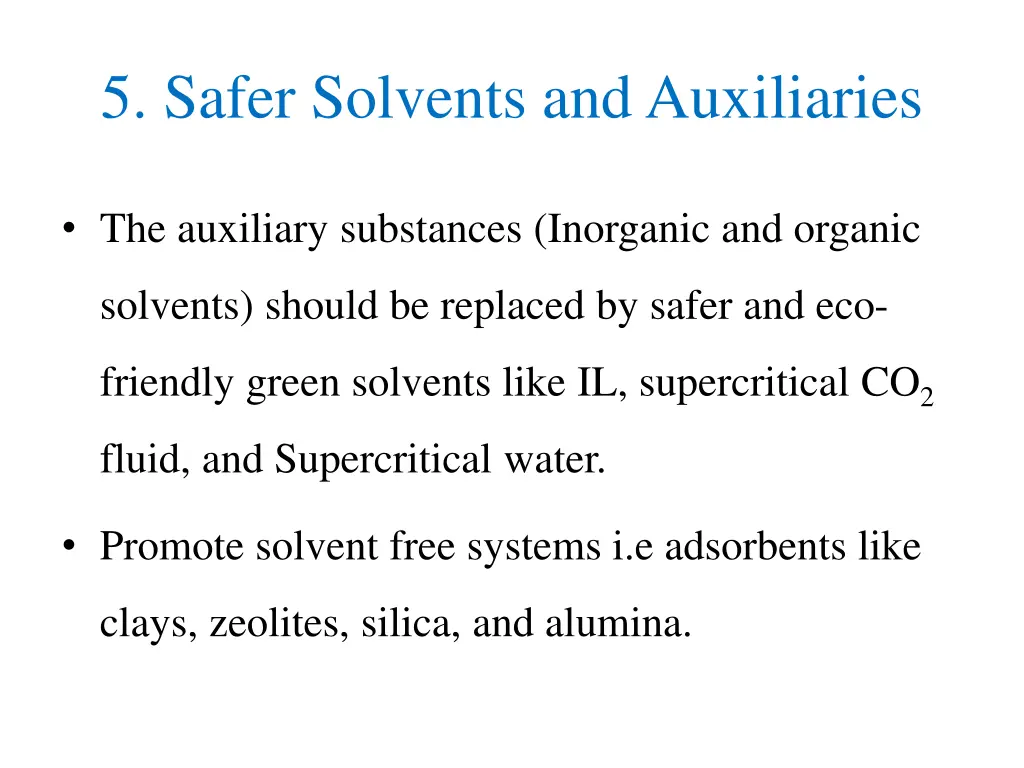 5 safer solvents and auxiliaries