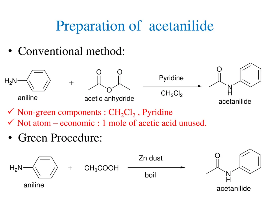 preparation of acetanilide