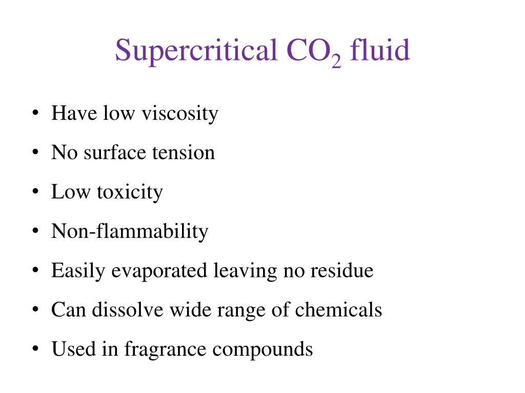 supercritical co 2 fluid