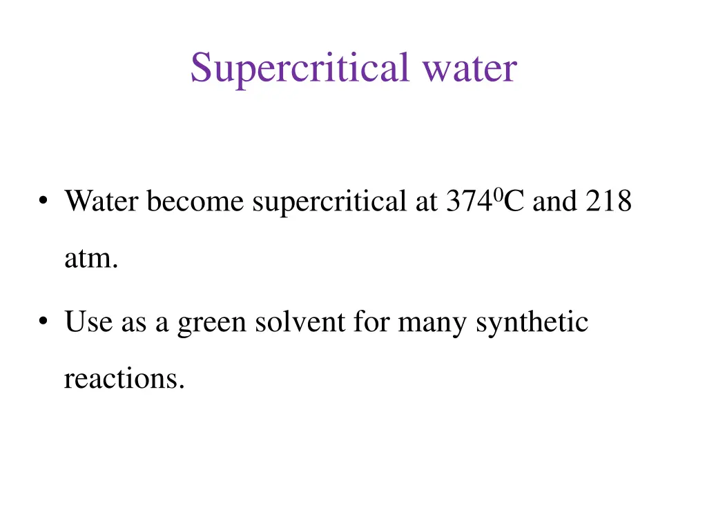 supercritical water