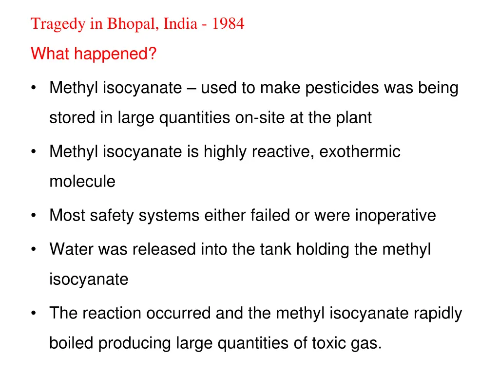 tragedy in bhopal india 1984