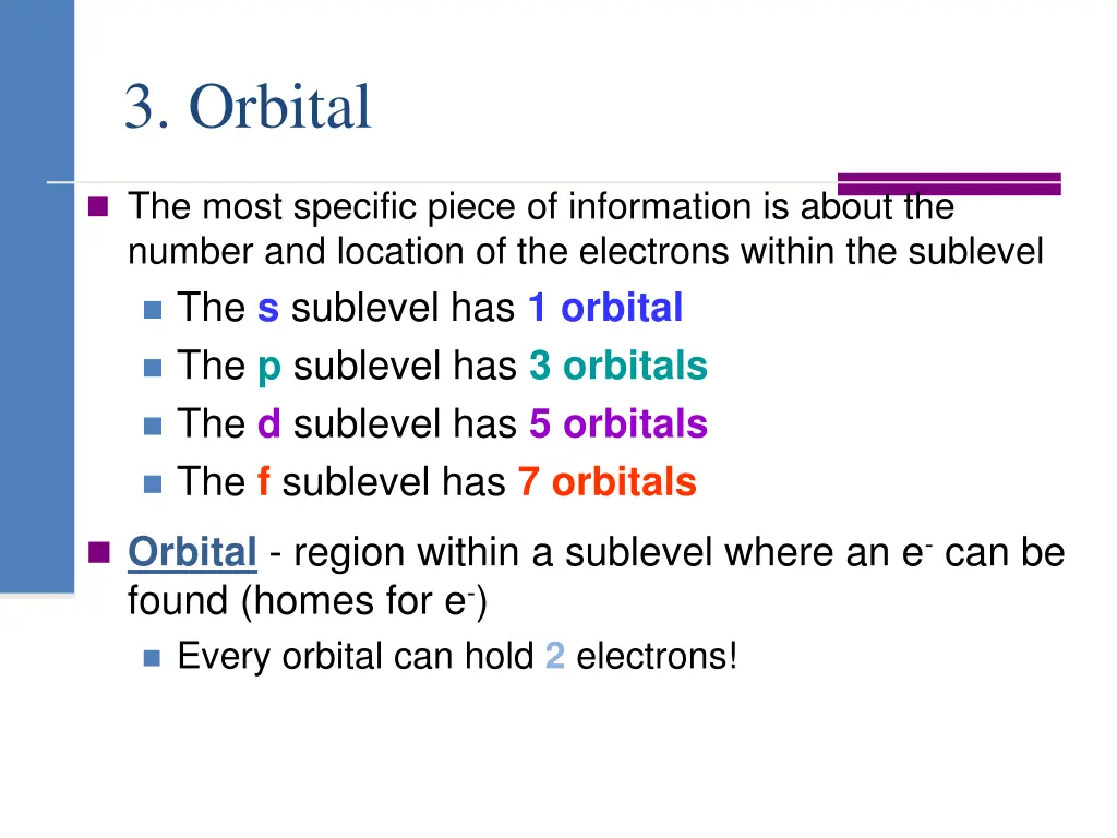 3 orbital