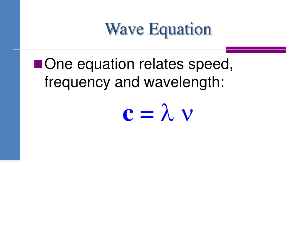 wave equation