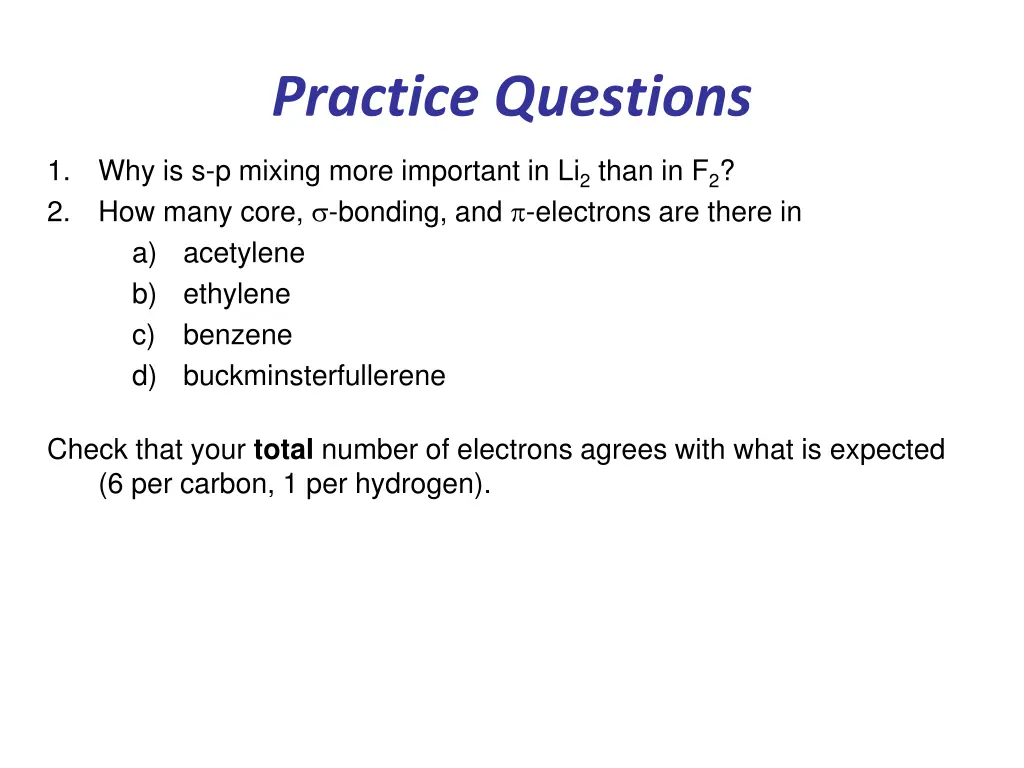 practice questions