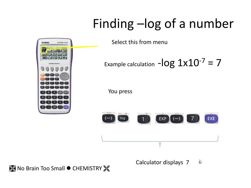 finding log of a number