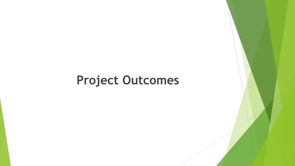 project outcomes