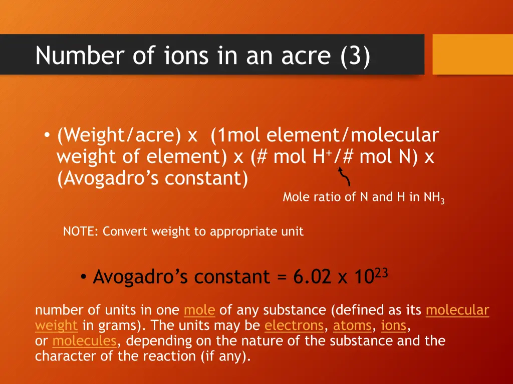 number of ions in an acre 3