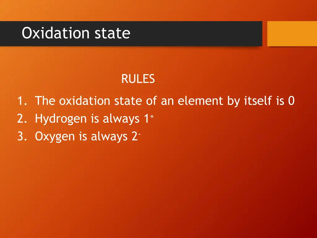 oxidation state