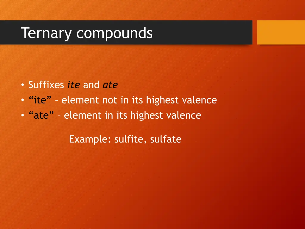 ternary compounds