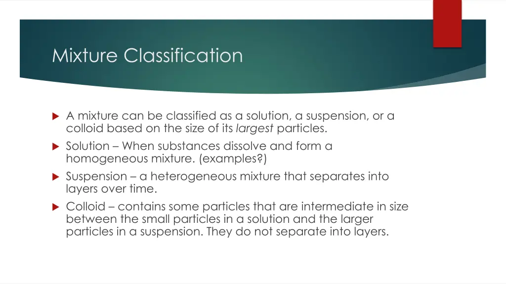 mixture classification