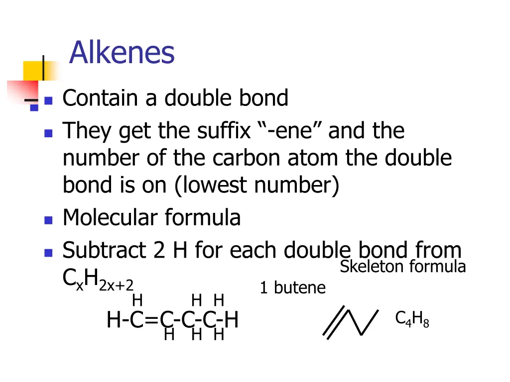 alkenes