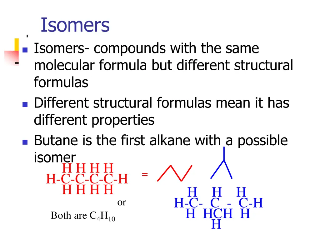 isomers isomers compounds with the same molecular