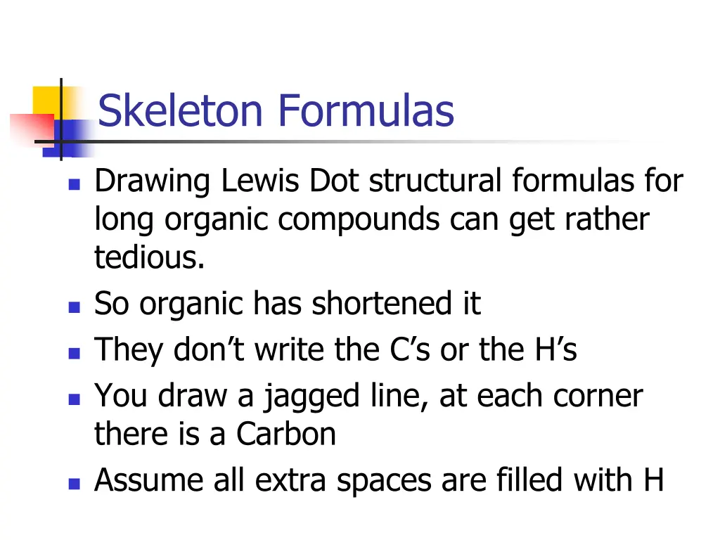 skeleton formulas