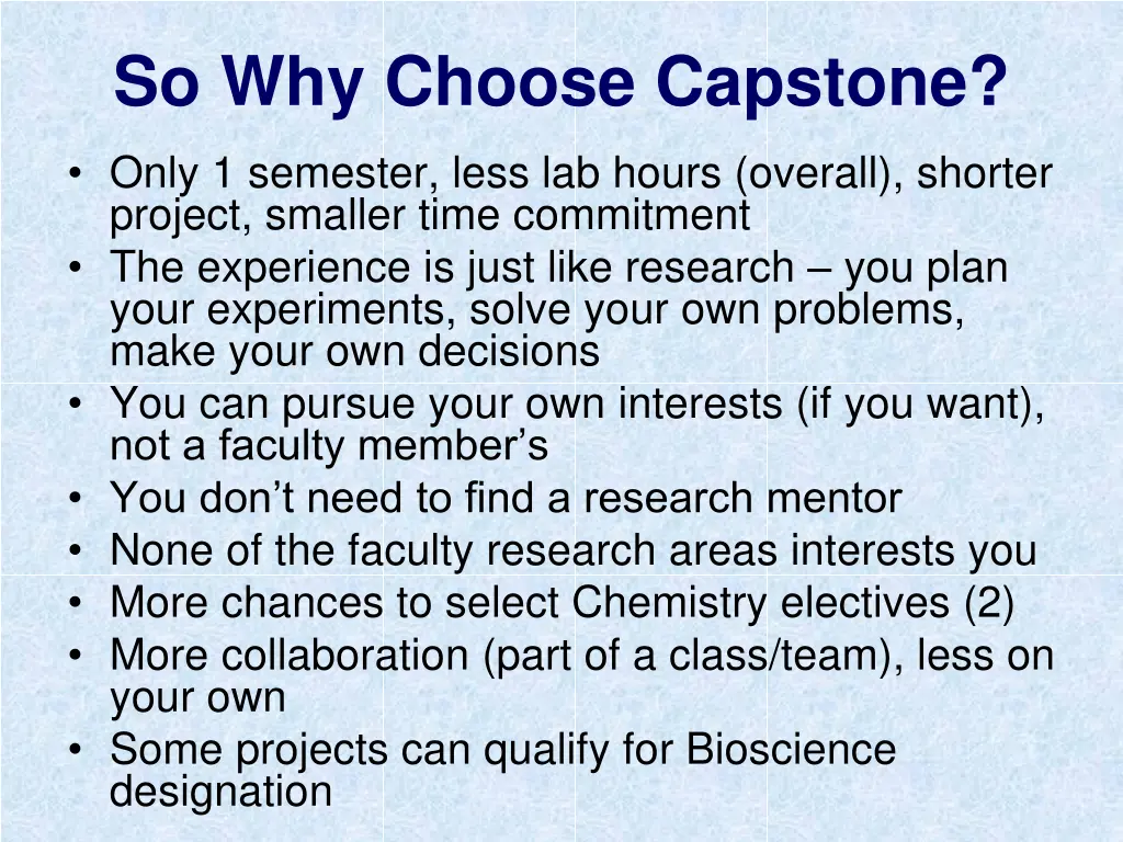 so why choose capstone